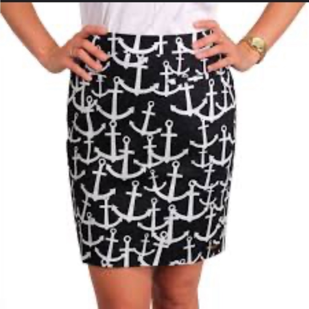 Hatley navy blue anchors skirt size 10